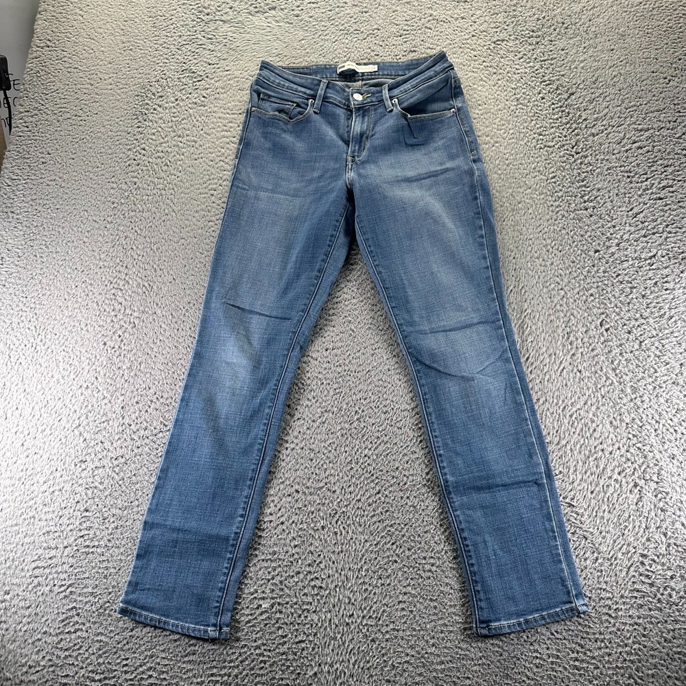 Levi's Jeans Womens 4 Blue Cotton Denim‎ Skinny Mid-Rise Faded Stretch Workwear